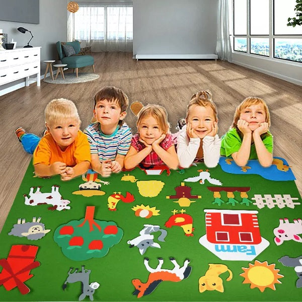 Felt Board with Farm Animals – Activity Toy for KIDS