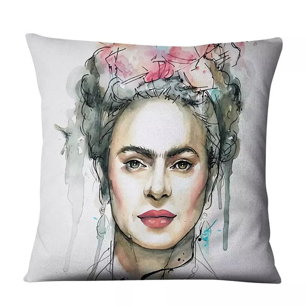 Cushion Cover - Frida Kahlo Self-Portrait Cotton Linen Blend C-Type